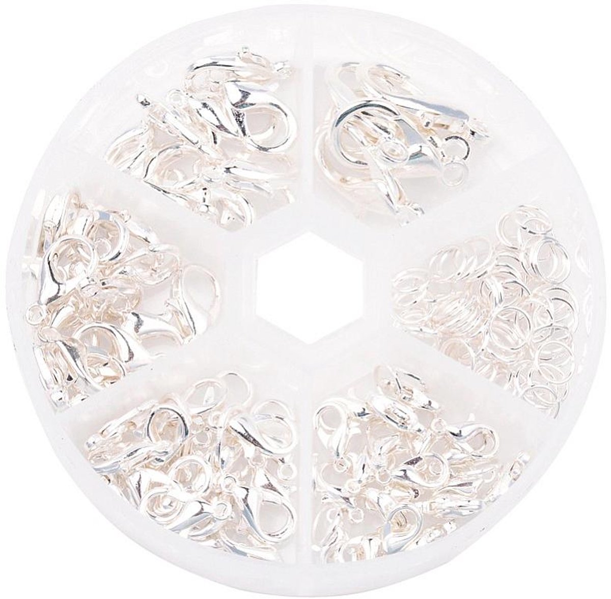 Petras Sieradenwereld - Doosje met 50 slotjes verschillende maten